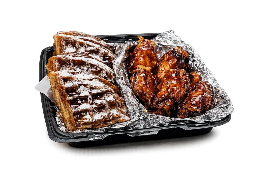 Waffle with 06 Saucy Wings
