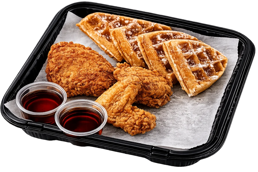 Waffle with 2 PCS Chicken