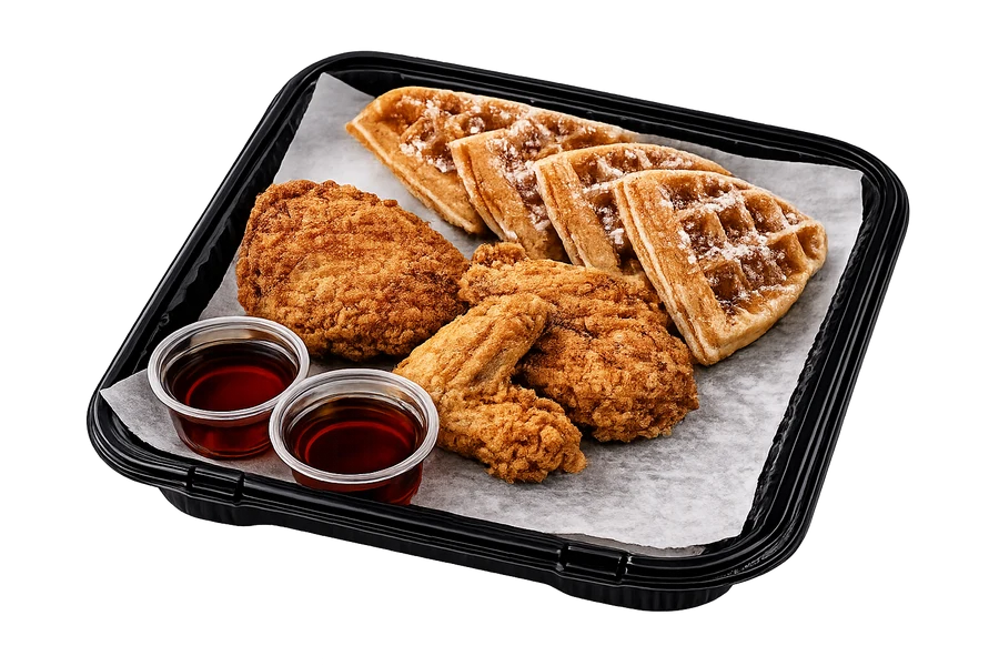 Waffle with 3 PCS Chicken