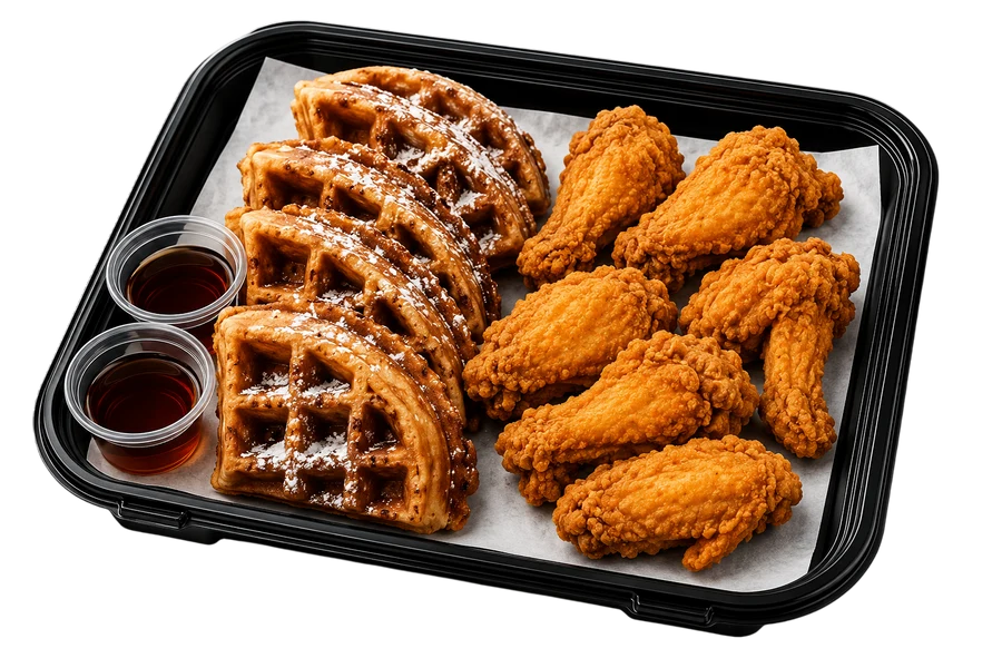 Waffle with 6 Wings