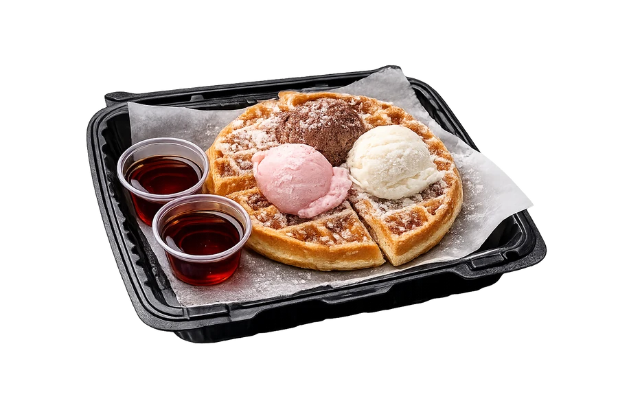 Waffle with Ice Cream